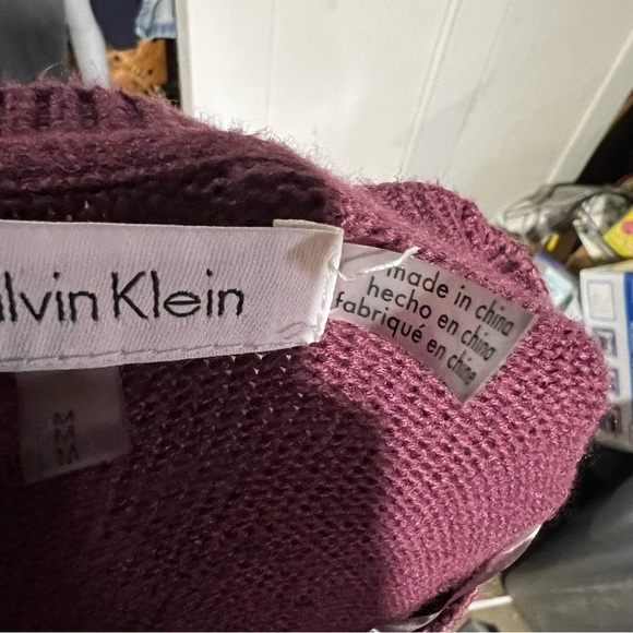 CALVIN KLEIN SWEATER MAROON SIZE MEDIUM - Picture 5 of 5